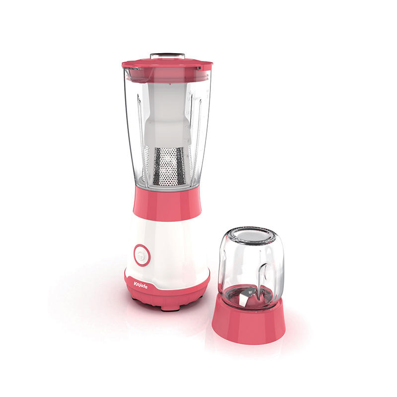 Can the mini blender be started and stopped with a switch or knob?